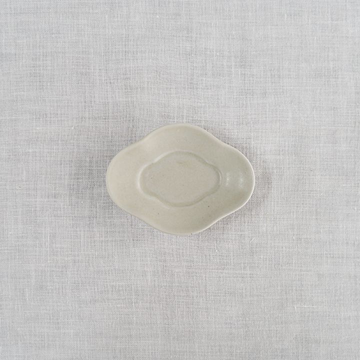 【個展予約商品】緑白釉木瓜小皿　土井善男