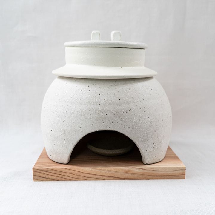 予約商品】かまどはん1合（かまど/ホワイト × 羽釜鍋/ホワイト） 大杉