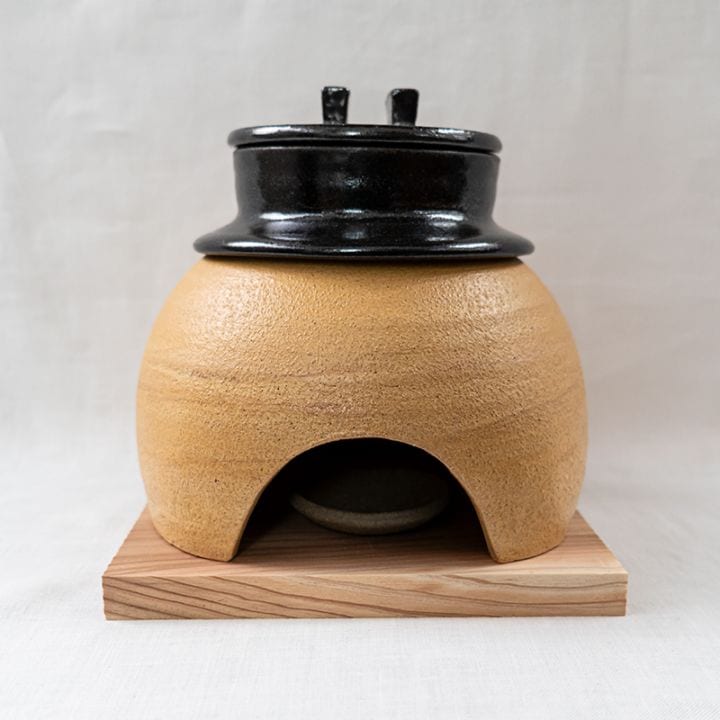 【予約商品】かまどはん1合（かまど/ベージュ × 羽釜鍋/ブラック）　大杉康伸