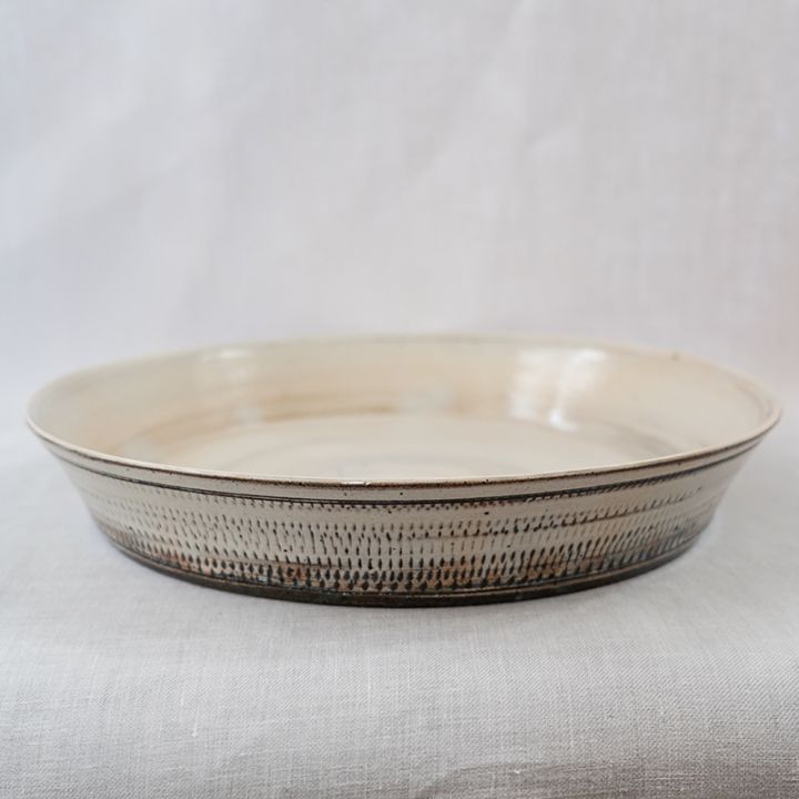 【個展商品1点もの】飛鉋平鉢(J-6)　中里健太