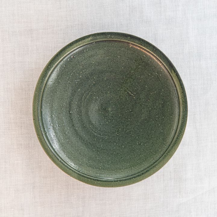 【個展商品1点もの】緑釉皿(J-10)　中里健太