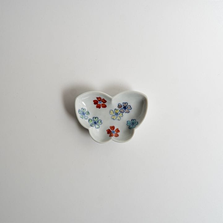 【個展】蝶々皿色絵桜　萠窯