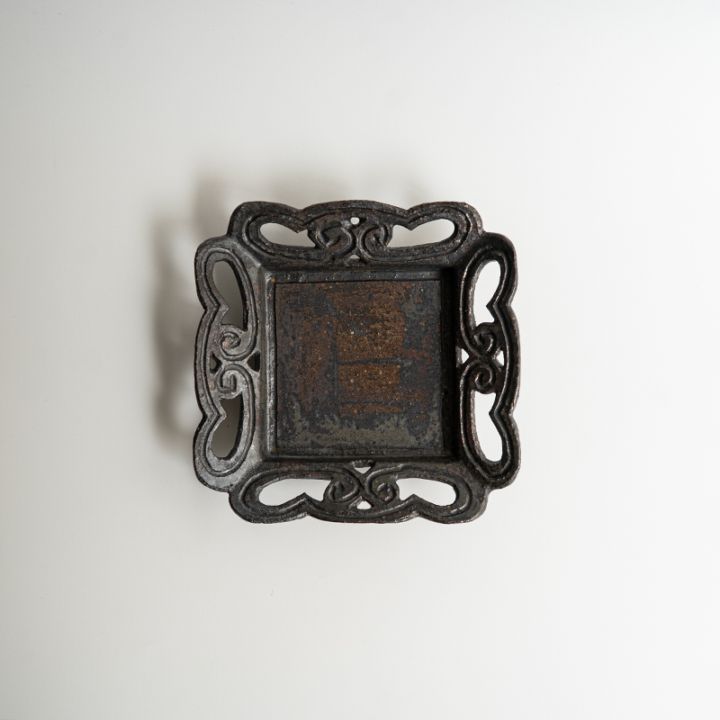 【個展】透かし向付雲炭化黒　渡辺信史
