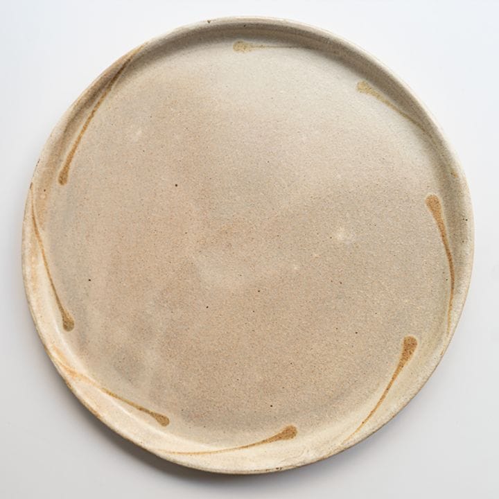 【個展】平皿特大ホワイト飛柄　山口和声