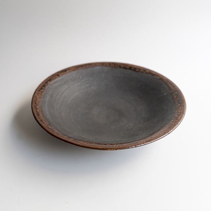 【個展】鉢皿ブラウン縁釉　山口和声
