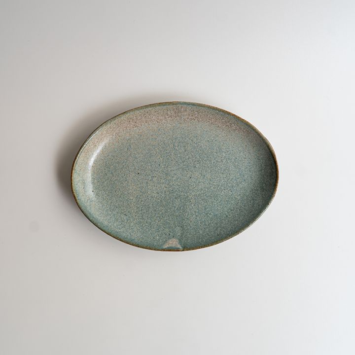 【個展】水色オーバル皿S　及川静香