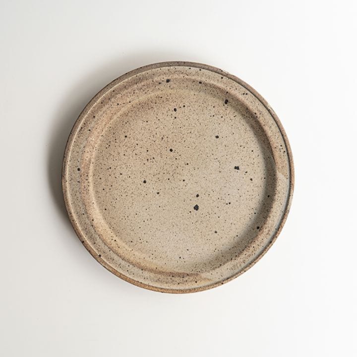 【個展】グレー6寸皿　関口憲孝