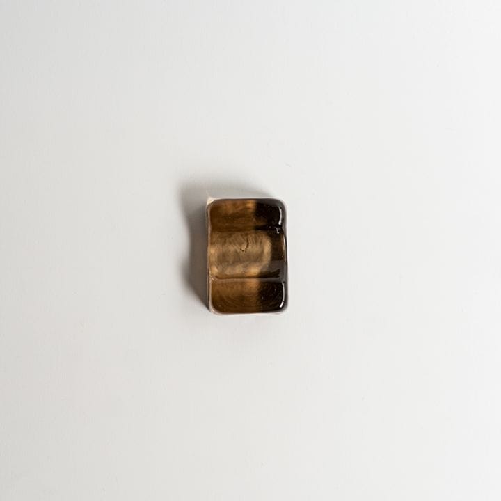 【ガラス展】箸置き スモークブラウン　大野なつみ