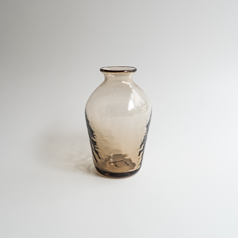 【ガラス展】tromba花器 スモークブラウン　大野なつみ