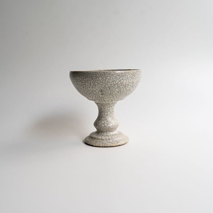 【藤原展】ゴブレット 墨白　藤原純