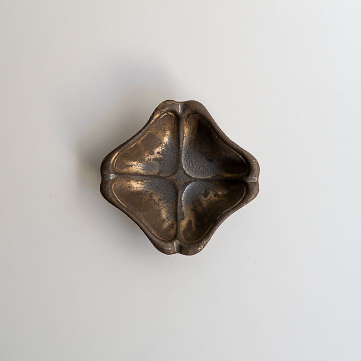 【藤原展】木瓜豆鉢 黒　藤原純