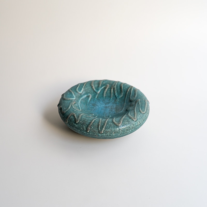 藤原展】イッチンくぼみ台皿S 青(B) 藤原純 | 全ての商品 | 【公式通販