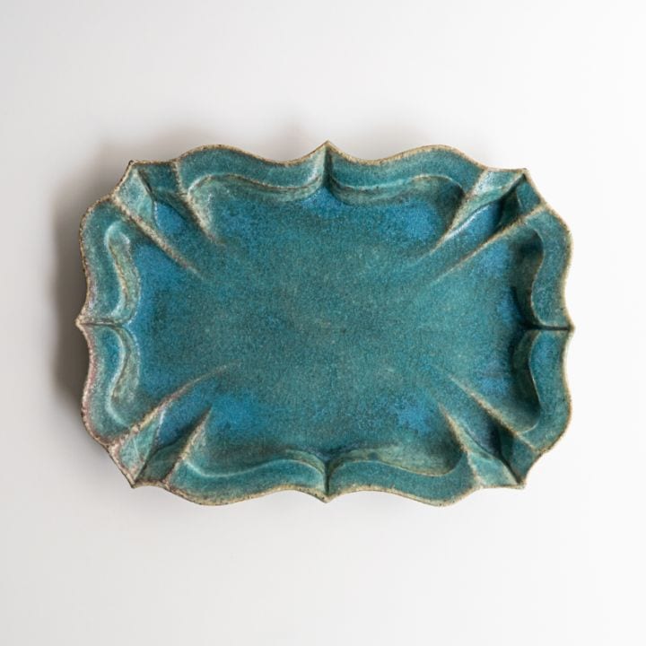 藤原展】稜花皿 青 藤原純 | 作家から選ぶ,藤原純 | 【公式通販】器の