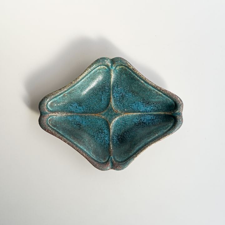 【藤原展】木瓜オーバル 青　藤原純