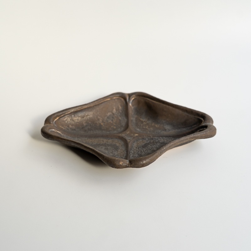 【藤原展】木瓜オーバル 黒　藤原純