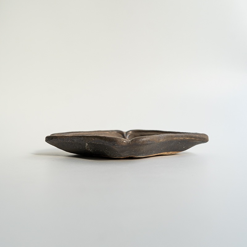【藤原展】木瓜オーバル 黒　藤原純