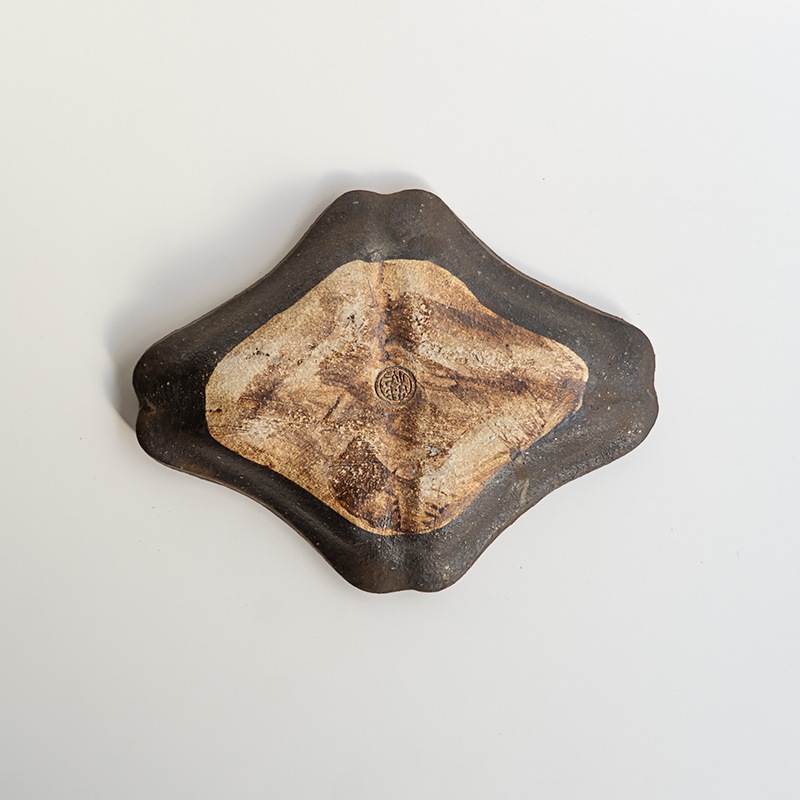 【藤原展】木瓜オーバル 黒　藤原純