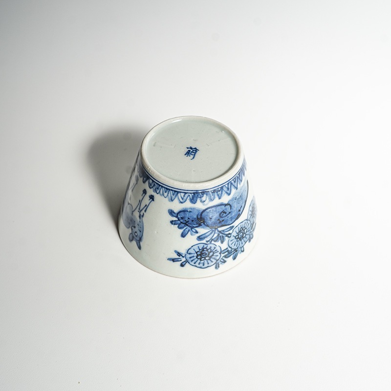 【個展】蕎麦猪口染付鹿 萠窯