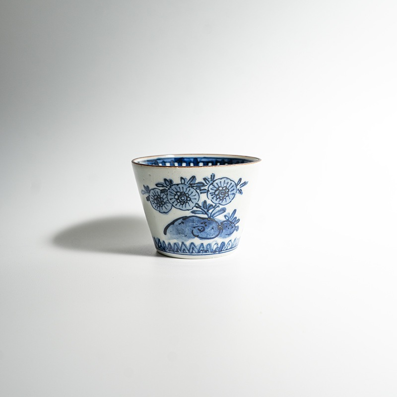 【個展】蕎麦猪口染付鹿 萠窯