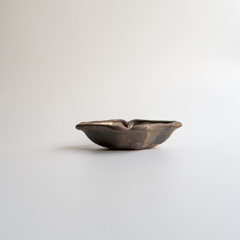 藤原純 陶器 植木鉢 藤原展】木瓜豆鉢 黒 藤原純 | 作家から選ぶ,藤原純 | 【公式通販】器