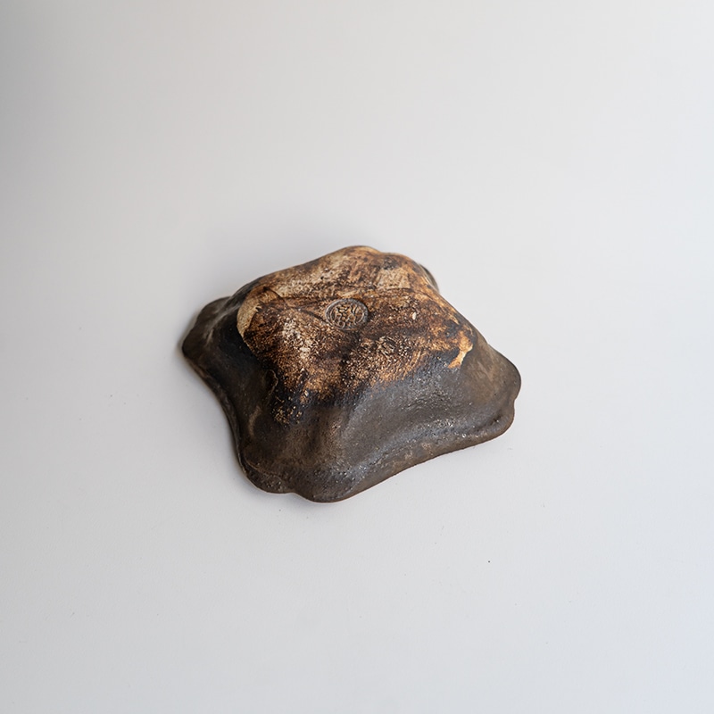 【藤原展】木瓜豆鉢 黒 藤原純