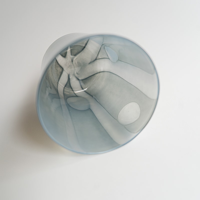 【ガラス展】spora glass blue　fresco