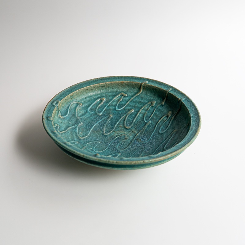 藤原展】イッチンリム鉢L 青(B) 藤原純 | 全ての商品 | 【公式通販】器