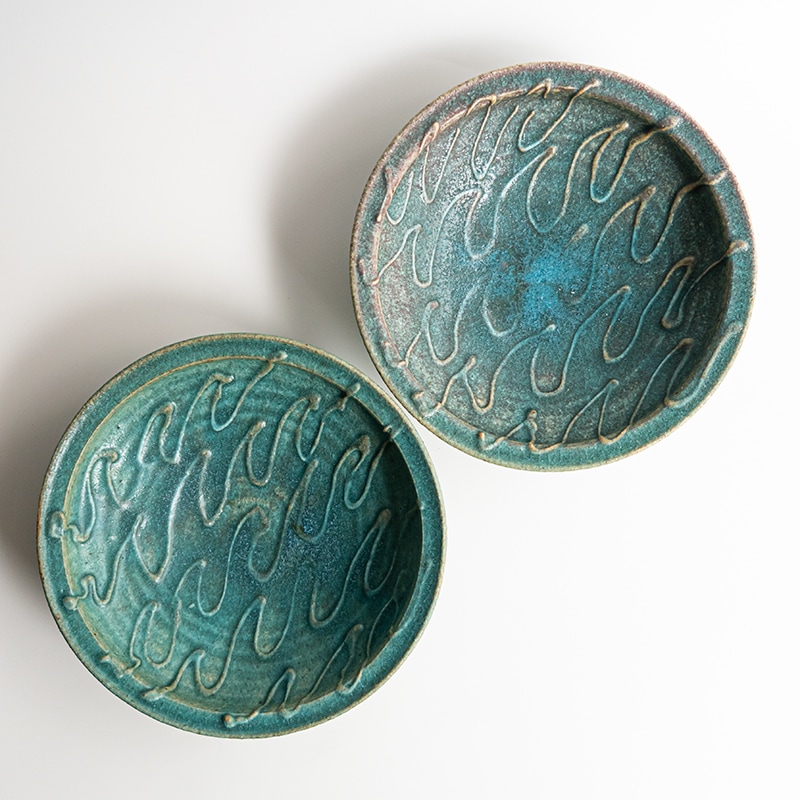 藤原展】イッチンリム鉢L 青(B) 藤原純 | 全ての商品 | 【公式通販】器