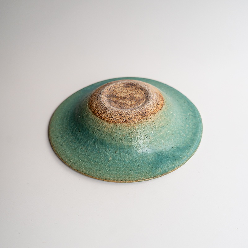【藤原展】イッチン帽子鉢6寸 青(B)　藤原純