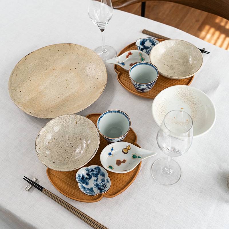 彩り豆皿盆セット