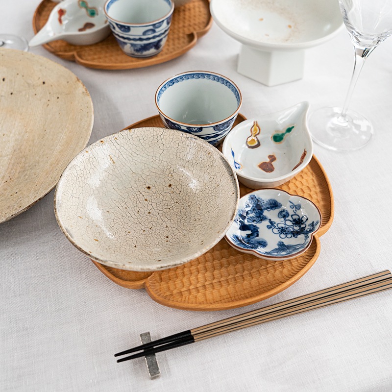 彩り豆皿盆セット