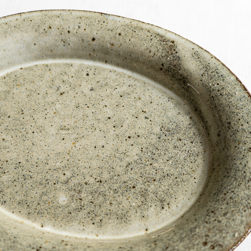 林檎灰釉楕円深皿 寺村光輔