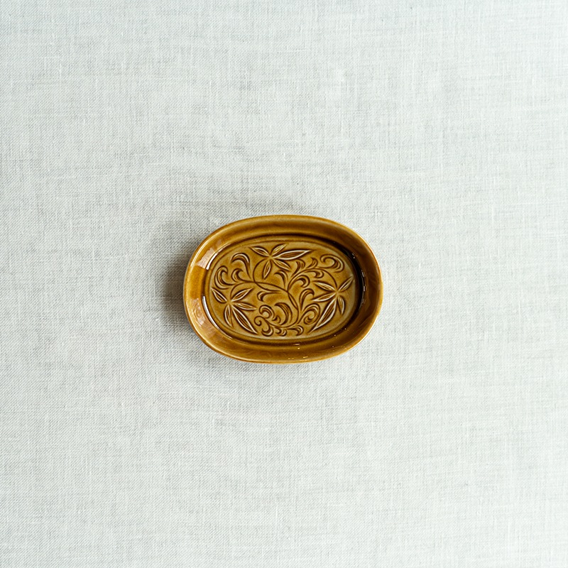 <器select>楕円小皿 キャメル