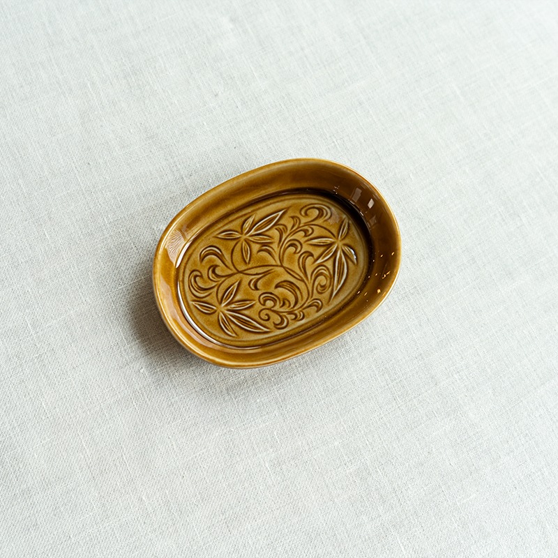 <器select>楕円小皿 キャメル