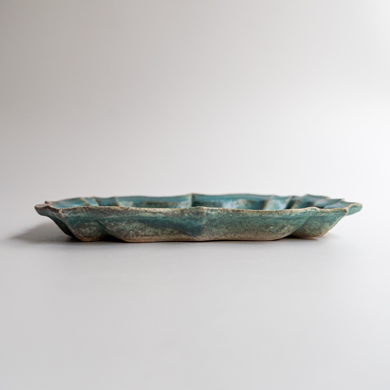 藤原展】稜花皿 青 藤原純 | 全ての商品 | 【公式通販】器のある暮らし
