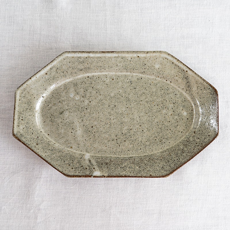 林檎灰釉オクトゴナル大　寺村光輔