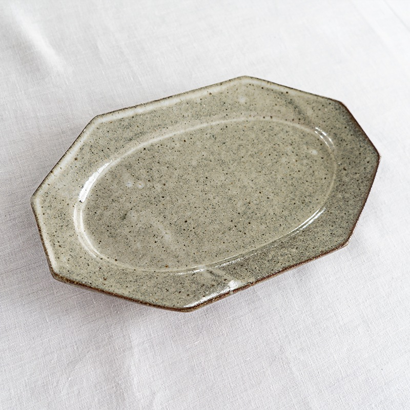 林檎灰釉オクトゴナル大　寺村光輔