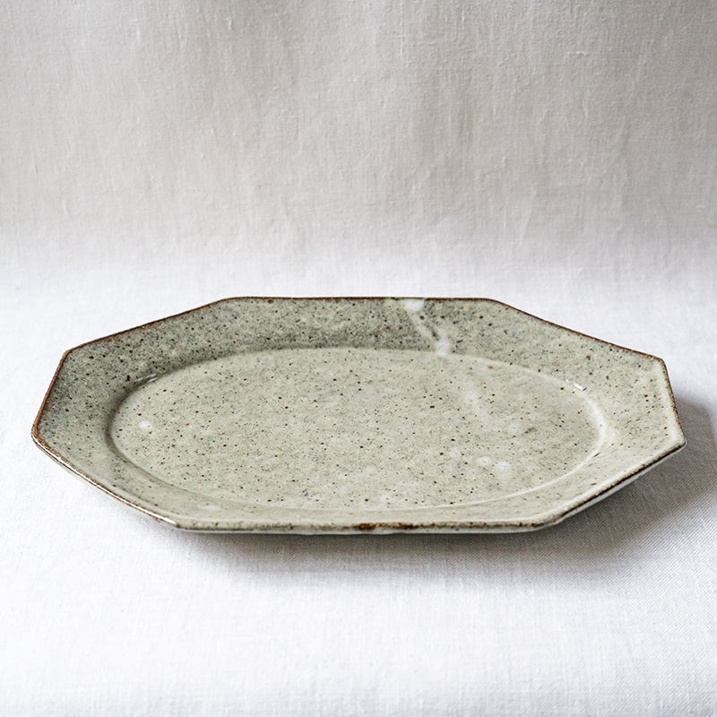 林檎灰釉オクトゴナル大　寺村光輔