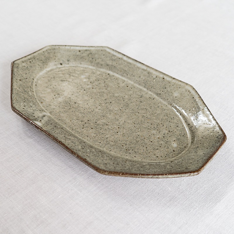 林檎灰釉オクトゴナル大　寺村光輔