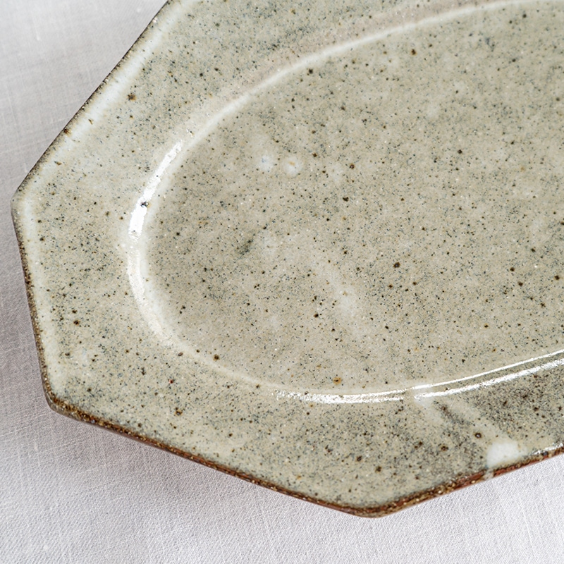 林檎灰釉オクトゴナル大　寺村光輔