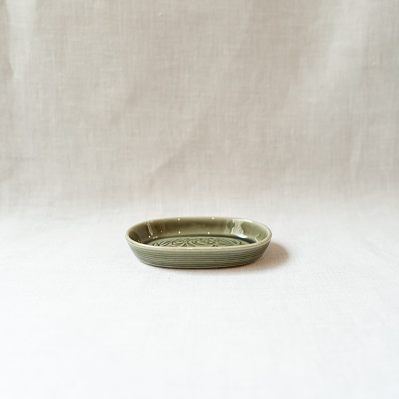 <器select>楕円小皿 緑