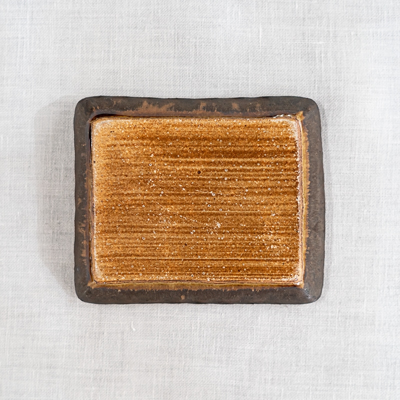 スリップウェア角プレート豆(リボン文様) 伊藤丈浩 | カテゴリー,伊藤