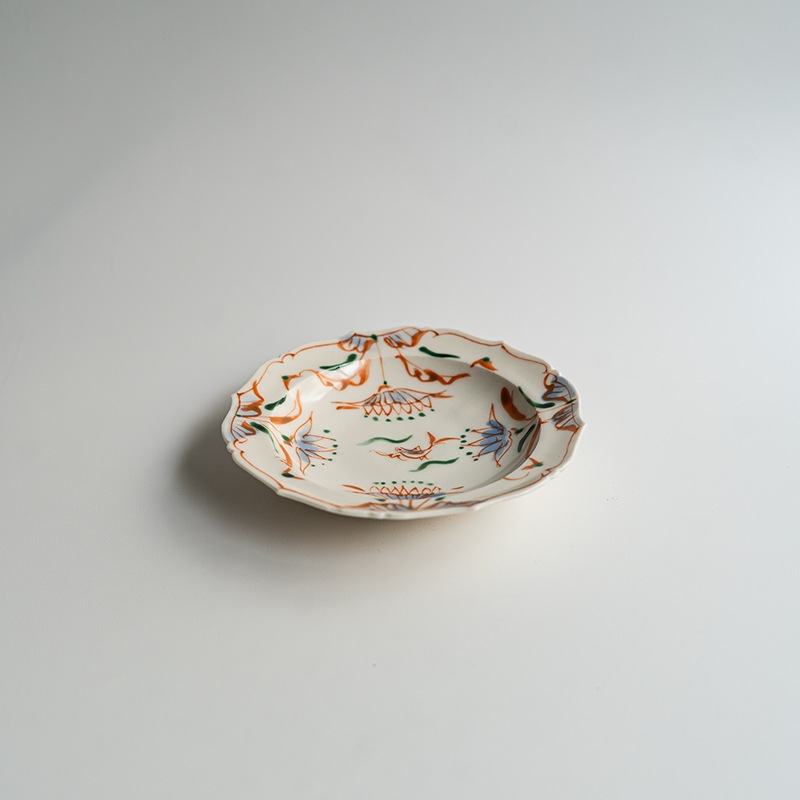 個展予約商品】呉須赤絵稜花リム皿4寸 宮田竜司 | 作家から選ぶ,宮田