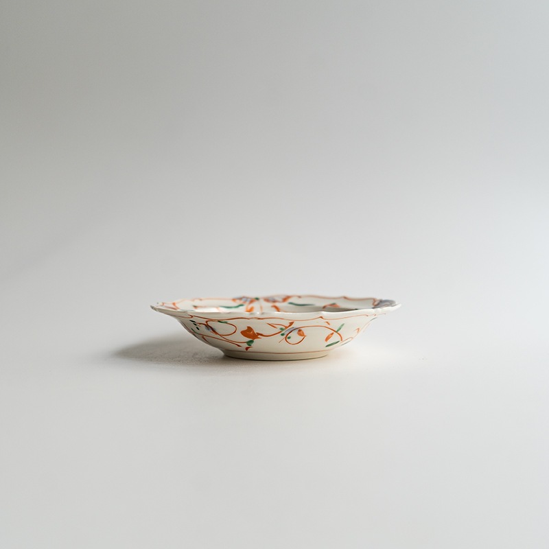 個展予約商品】呉須赤絵稜花リム皿4寸 宮田竜司 | 作家から選ぶ,宮田