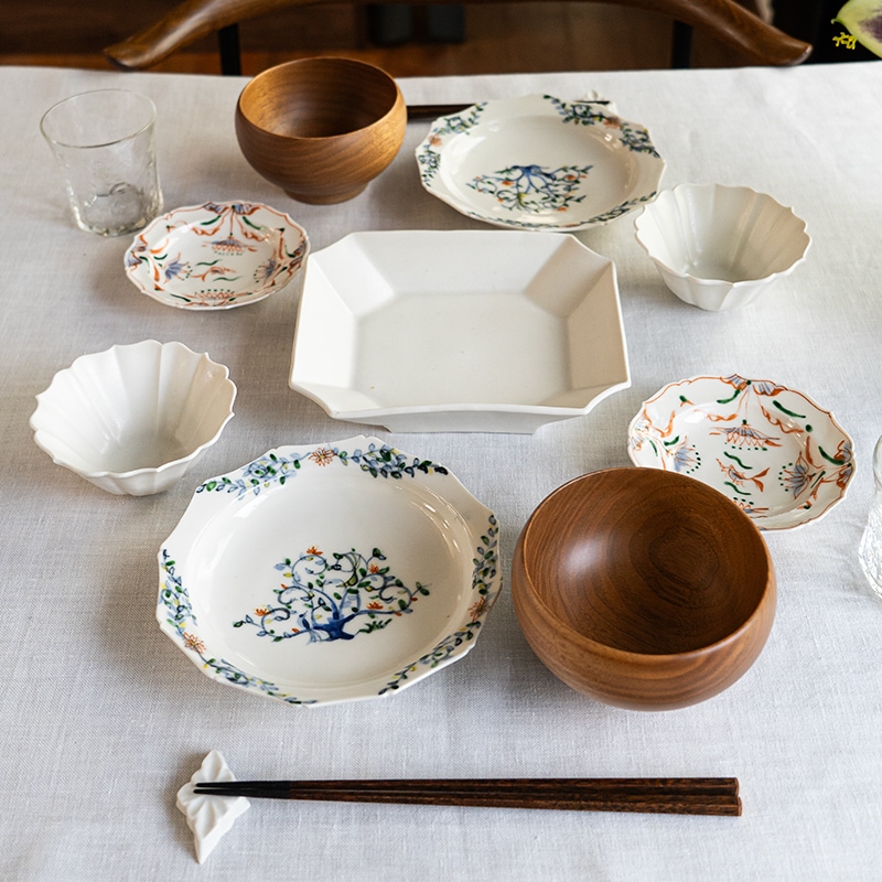 個展】呉須赤絵輪花リム皿5.5寸 宮田竜司 | 作家から選ぶ,宮田竜司
