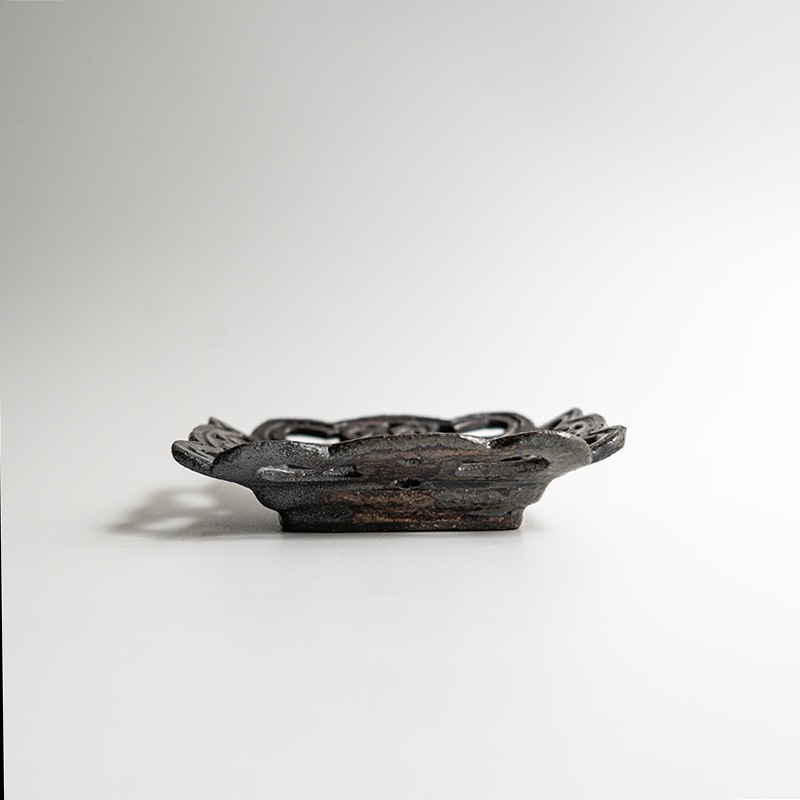 【個展】透かし向付雲炭化黒　渡辺信史