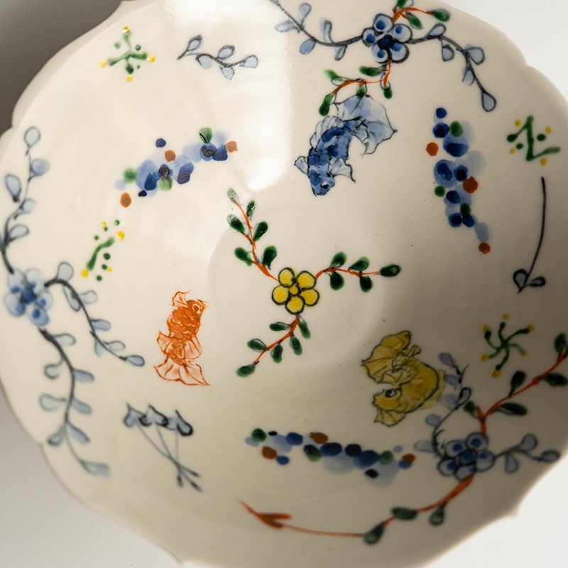 個展】呉須赤絵稜花鉢六寸金魚 宮田竜司 | 作家から選ぶ,宮田竜司
