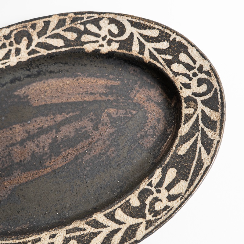 【個展】ロウ抜きオーバルディッシュ　渡辺信史