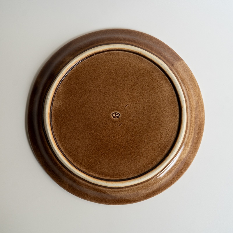 【個展予約商品】胡桃釉ディッシュ　渡辺信史