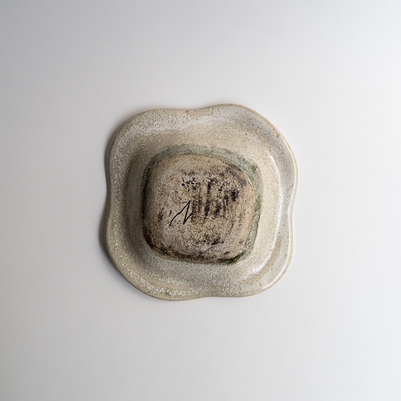 藤原展】オド鉢M 白抹茶 藤原志鈴香 | 作家から選ぶ,藤原志鈴香